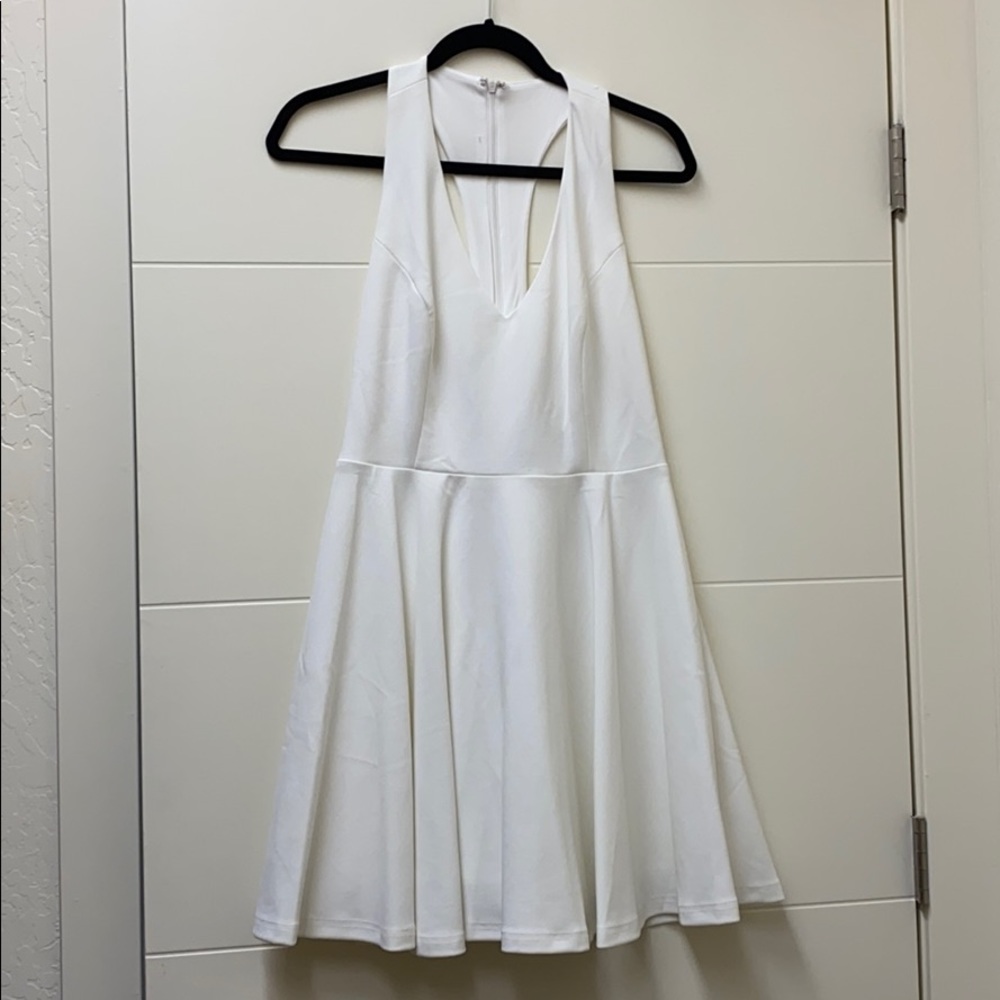 White vneck dress